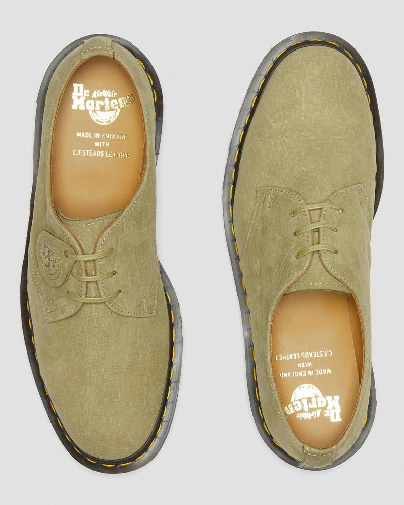 Men's Dr Martens 1461 Made in England Nubuck Leather Oxfords Shoes Green | AU 597FDN